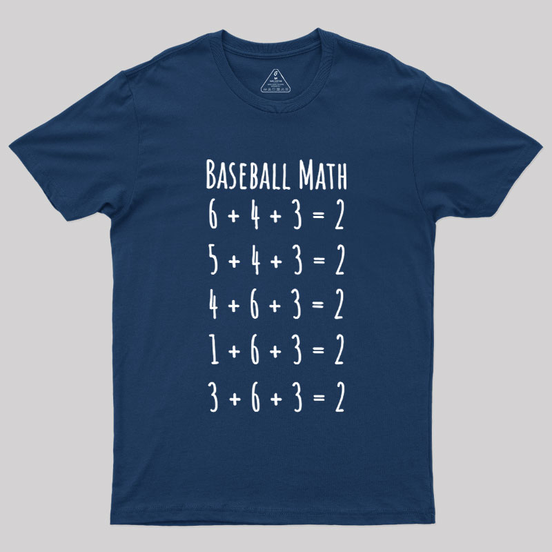 Funny Baseball Math Geek T-Shirt