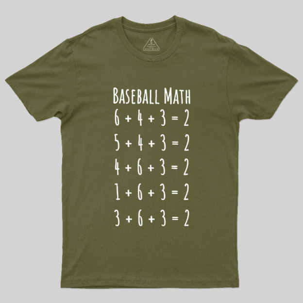 Funny Baseball Math Geek T-Shirt