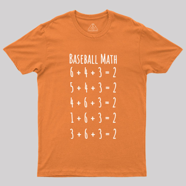 Funny Baseball Math Geek T-Shirt