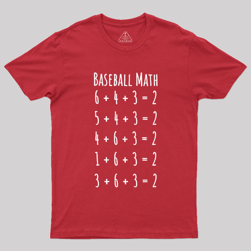 Funny Baseball Math Geek T-Shirt
