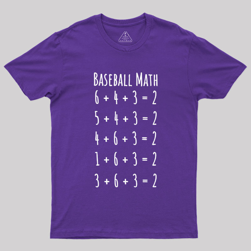 Funny Baseball Math Geek T-Shirt