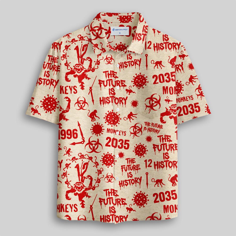 The Future Is History Button Up Pocket Shirt