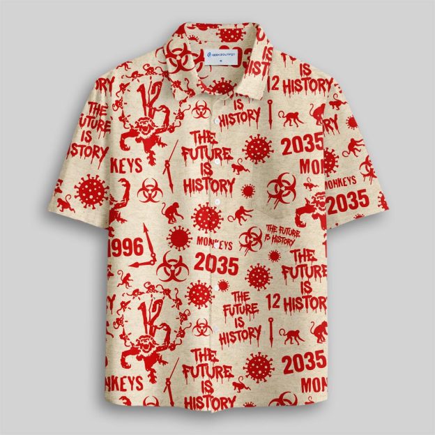 The Future Is History Button Up Pocket Shirt