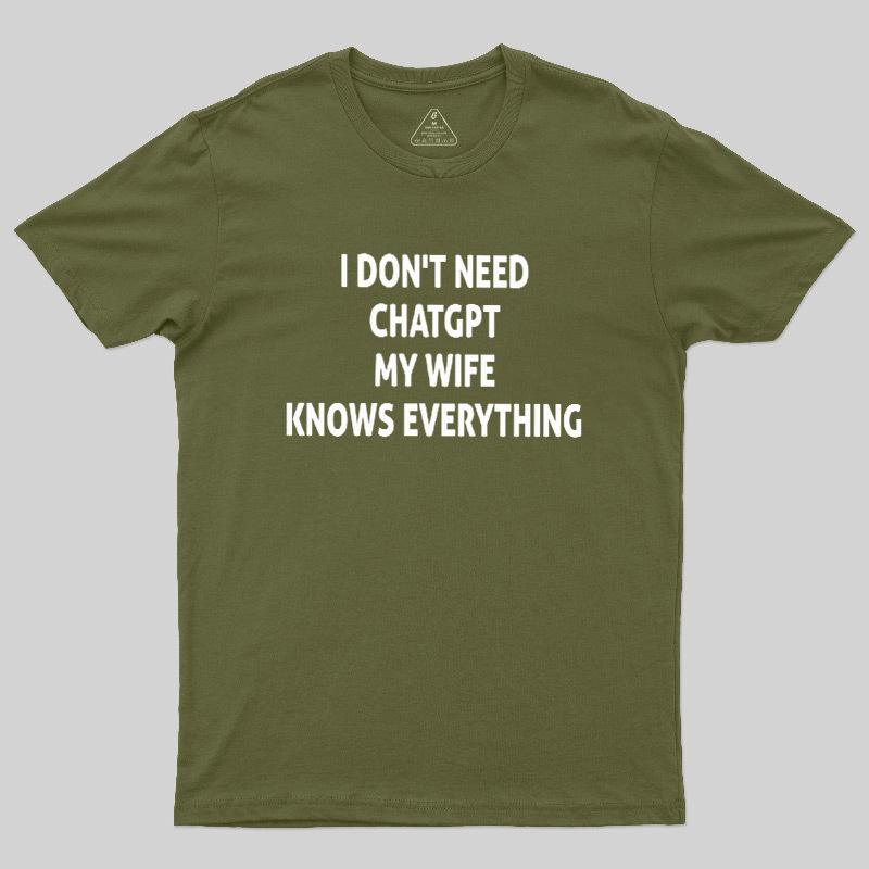 Offline GPT My Wife 1.0 Geek T-Shirt