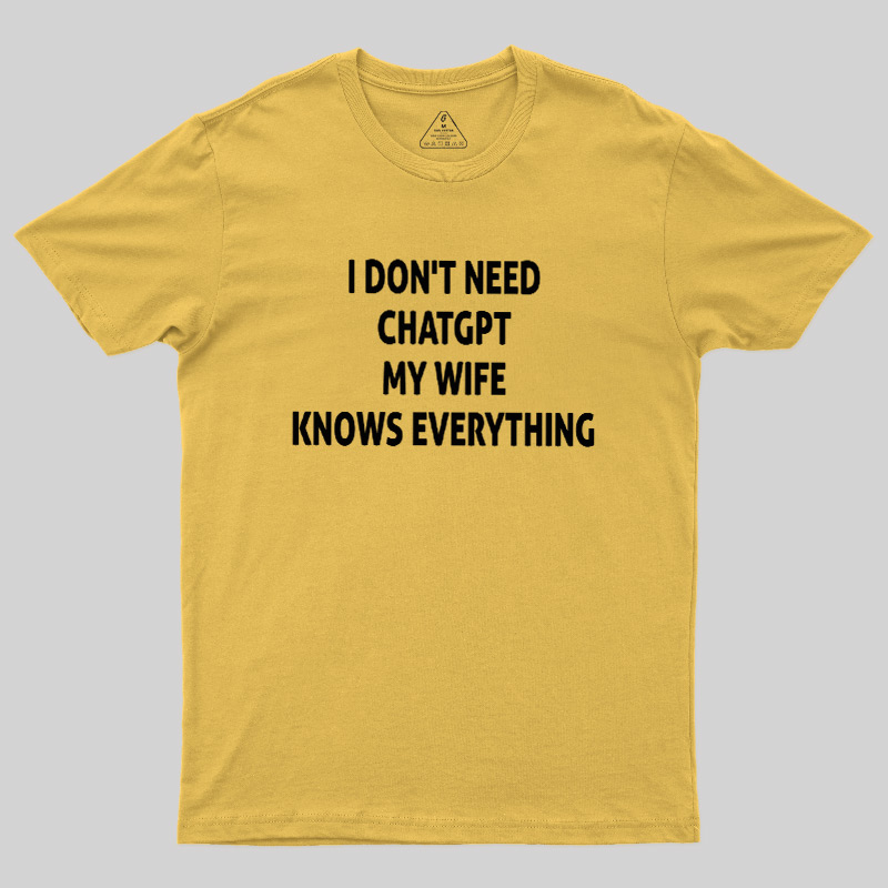 Offline GPT My Wife 1.0 Geek T-Shirt