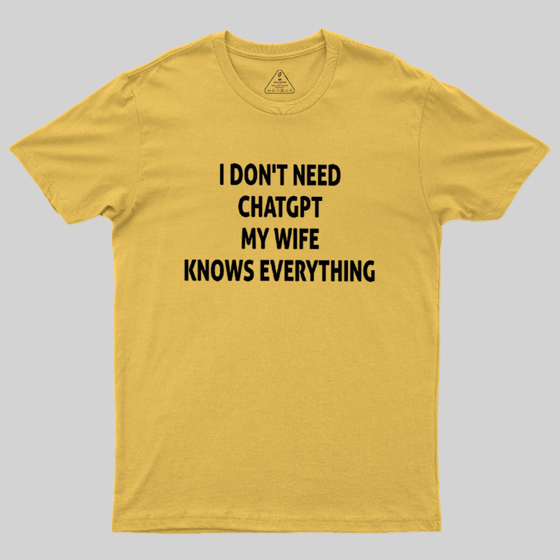 Offline GPT My Wife 1.0 Geek T-Shirt