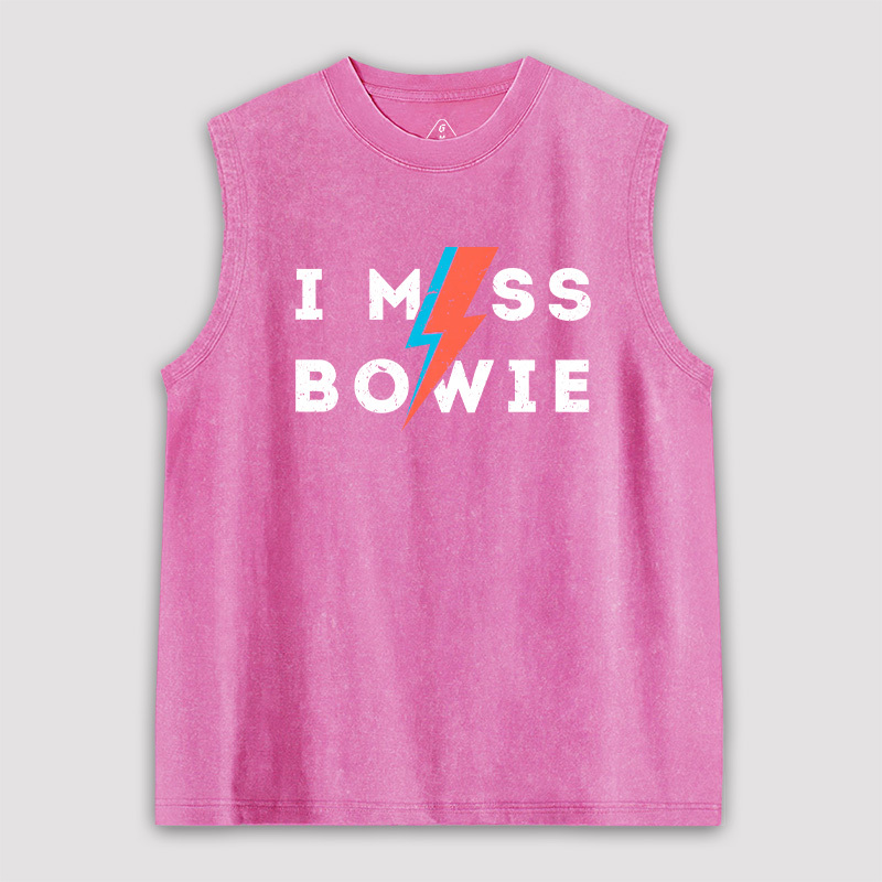 I Miss Bowie Unisex Washed Tank