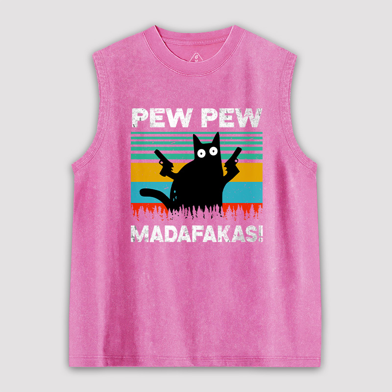Pew Pew Madafakas Unisex Washed Tank