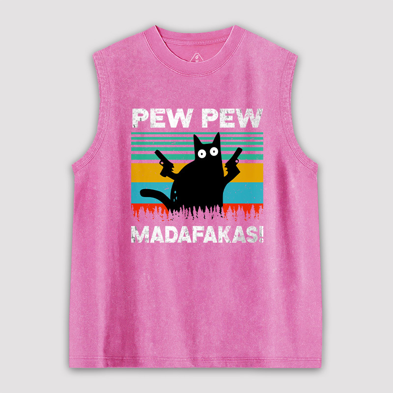 Pew Pew Madafakas Unisex Washed Tank