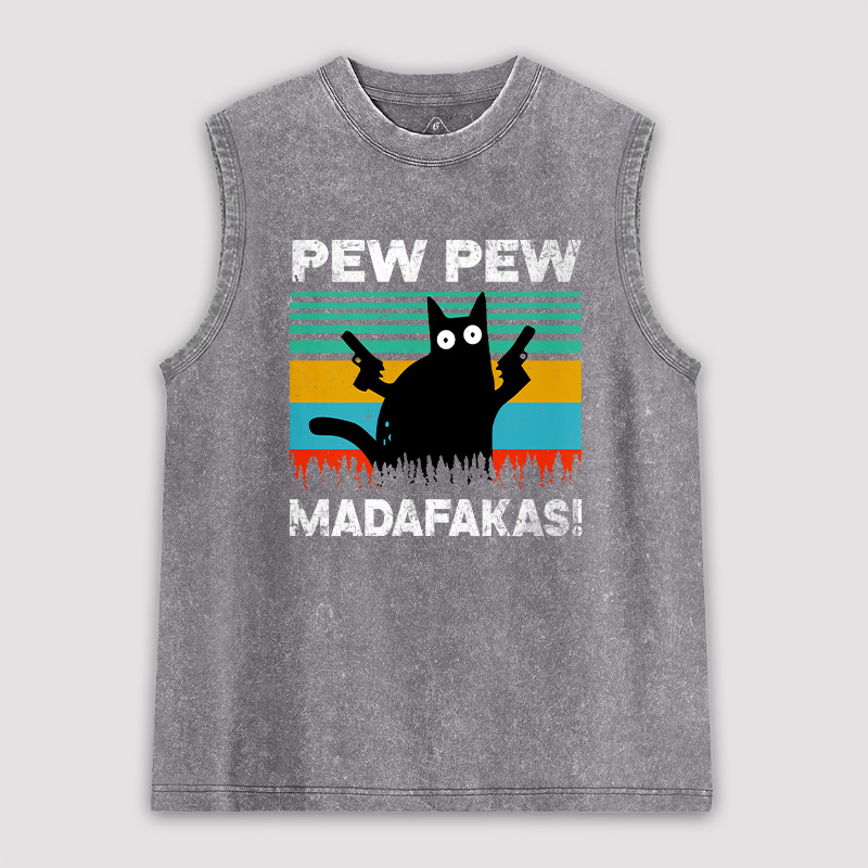 Pew Pew Madafakas Unisex Washed Tank