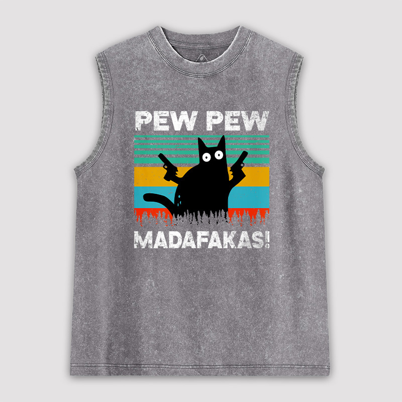 Pew Pew Madafakas Unisex Washed Tank