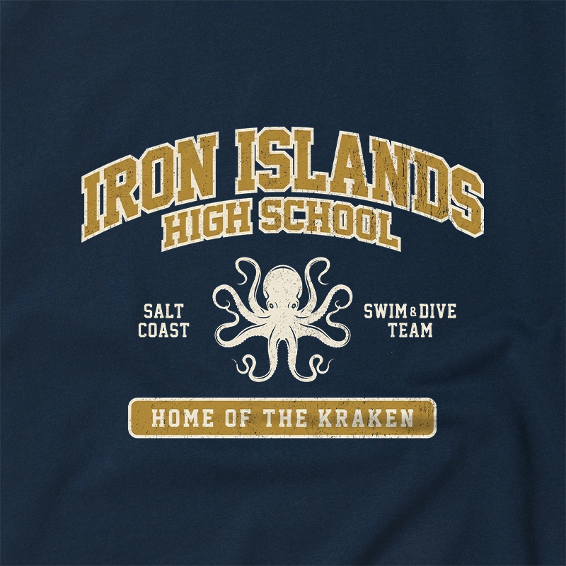 Iron Islands High School Geek Retro Raglan T-Shirt