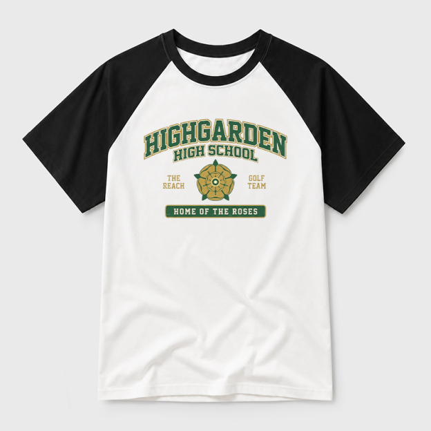 Highgarden High School Geek Retro Raglan T-Shirt