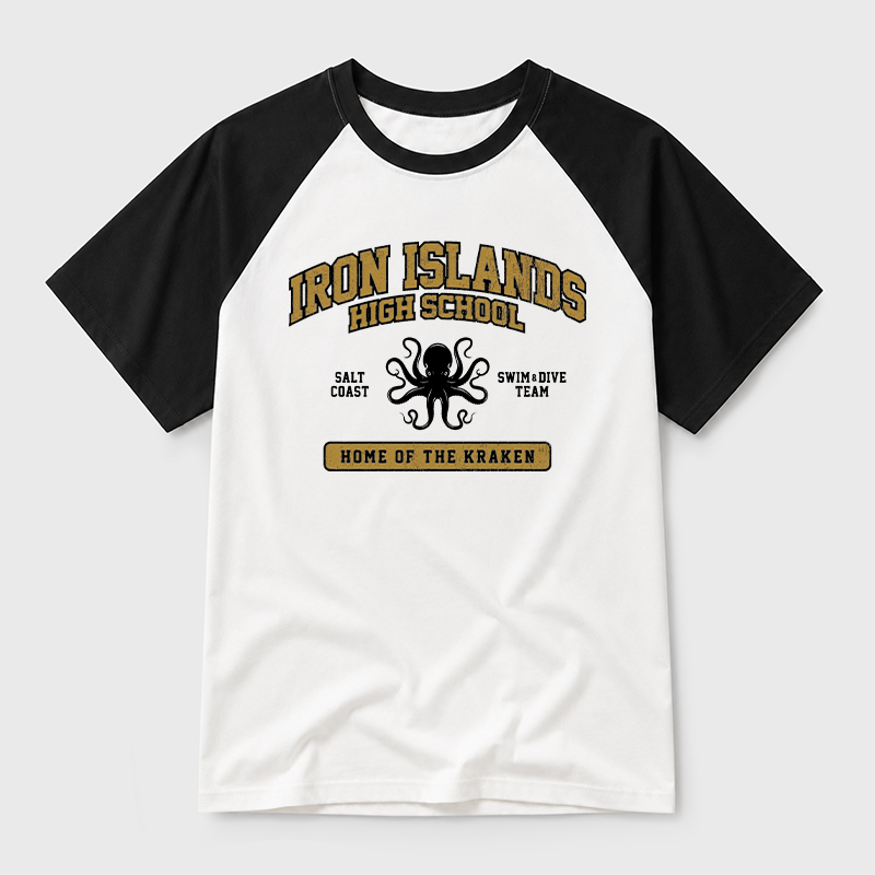 Iron Islands High School Geek Retro Raglan T-Shirt