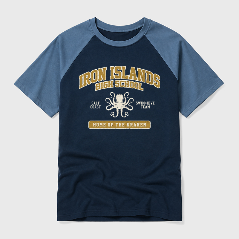 Iron Islands High School Geek Retro Raglan T-Shirt