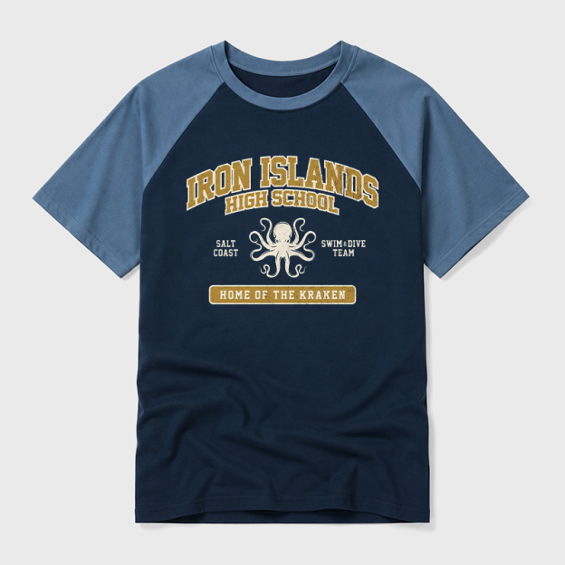 Iron Islands High School Geek Retro Raglan T-Shirt