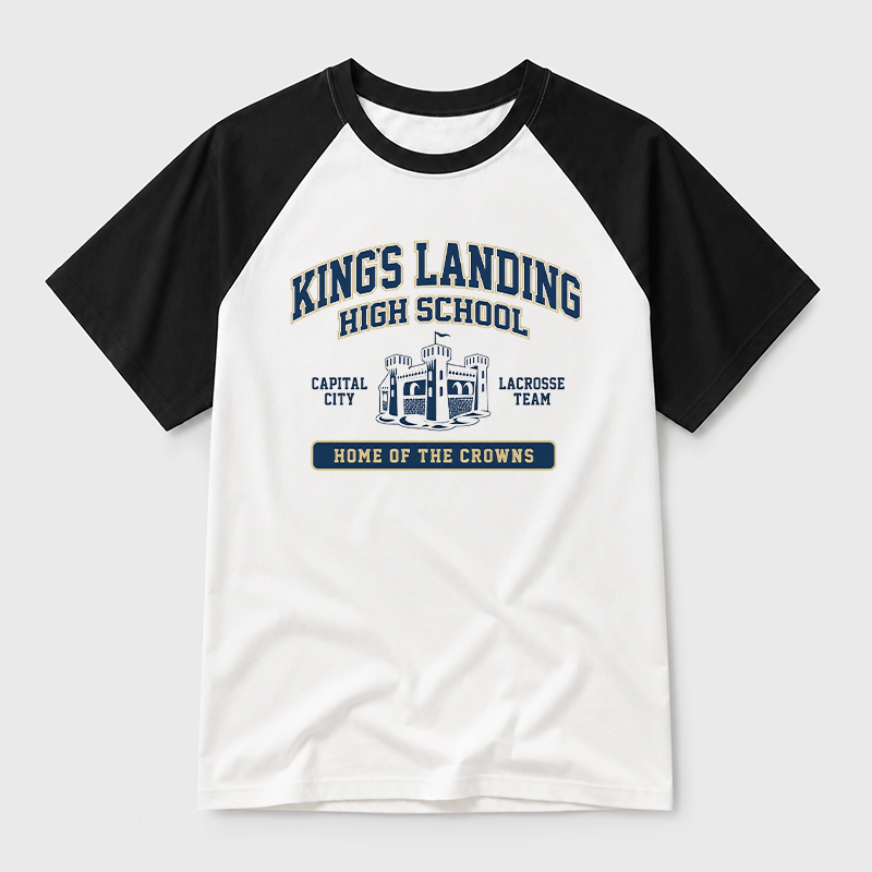 King's Landing High School Geek Retro Raglan T-Shirt