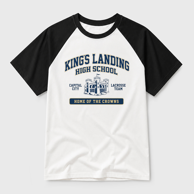 King's Landing High School Geek Retro Raglan T-Shirt