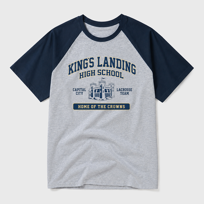 King's Landing High School Geek Retro Raglan T-Shirt