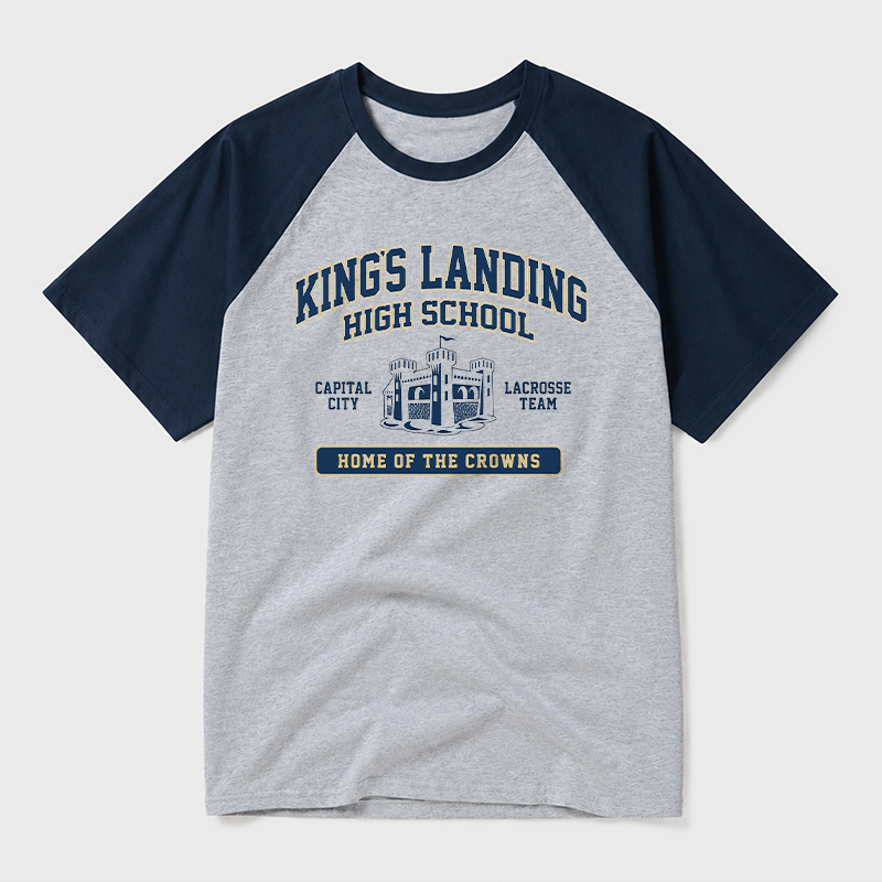 King's Landing High School Geek Retro Raglan T-Shirt