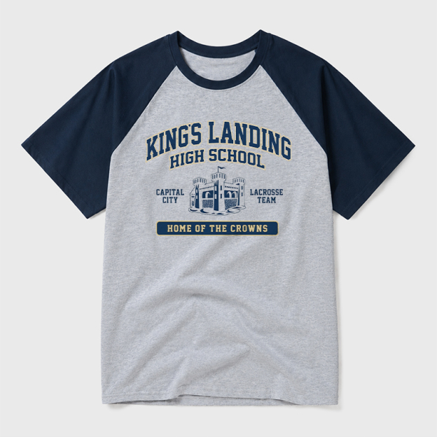 King's Landing High School Geek Retro Raglan T-Shirt