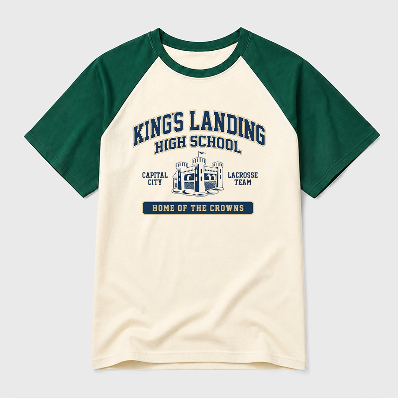 King's Landing High School Geek Retro Raglan T-Shirt