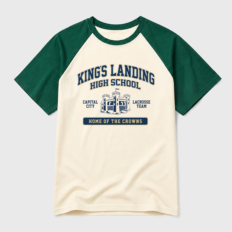 King's Landing High School Geek Retro Raglan T-Shirt