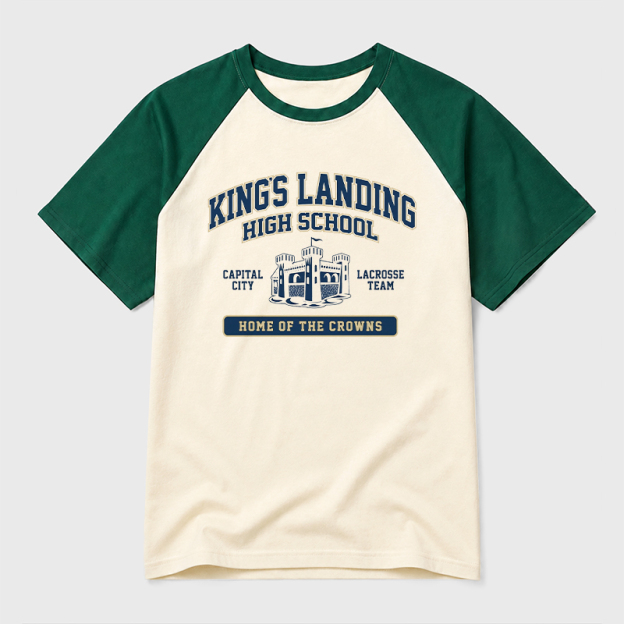King's Landing High School Geek Retro Raglan T-Shirt