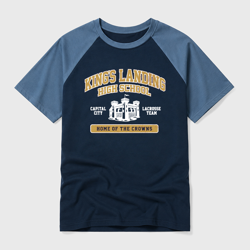 King's Landing High School Geek Retro Raglan T-Shirt