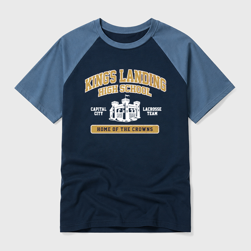 King's Landing High School Geek Retro Raglan T-Shirt