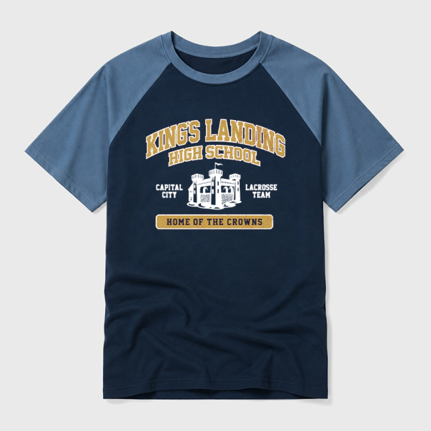 King's Landing High School Geek Retro Raglan T-Shirt