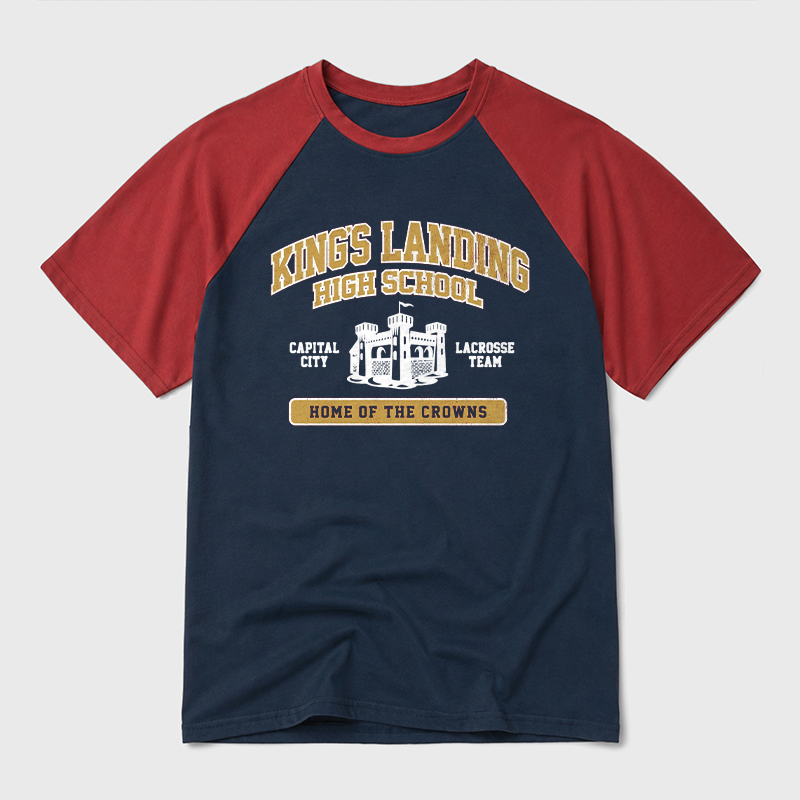 King's Landing High School Geek Retro Raglan T-Shirt