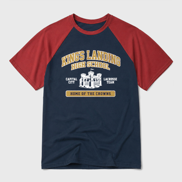 King's Landing High School Geek Retro Raglan T-Shirt