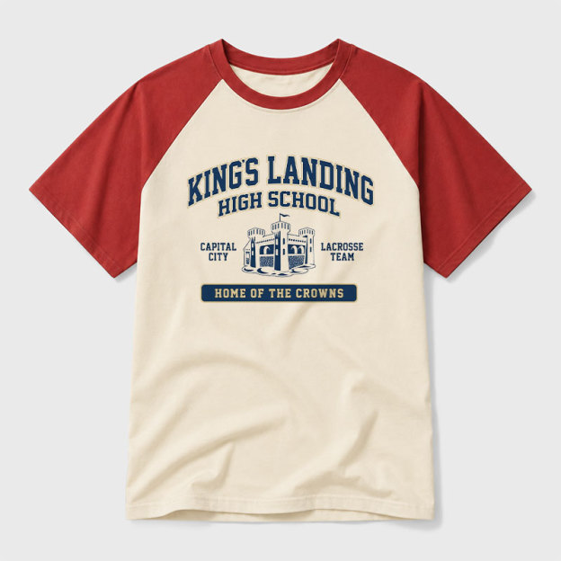 King's Landing High School Geek Retro Raglan T-Shirt