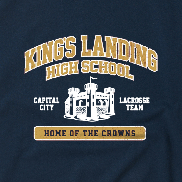 King's Landing High School Geek Retro Raglan T-Shirt