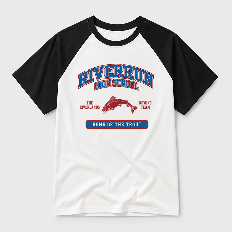 Riverrun High School Geek Retro Raglan T-Shirt