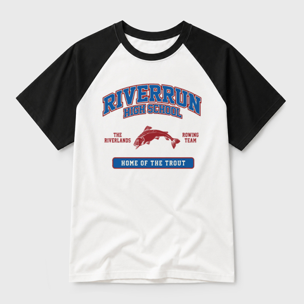 Riverrun High School Geek Retro Raglan T-Shirt