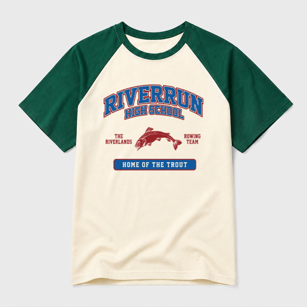 Riverrun High School Geek Retro Raglan T-Shirt