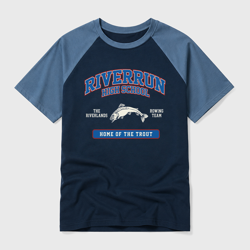 Riverrun High School Geek Retro Raglan T-Shirt