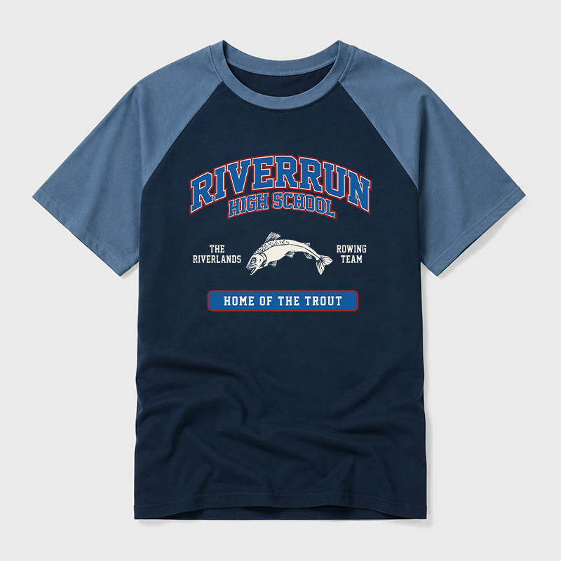 Riverrun High School Geek Retro Raglan T-Shirt