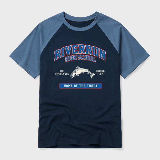 Riverrun High School Geek Retro Raglan T-Shirt