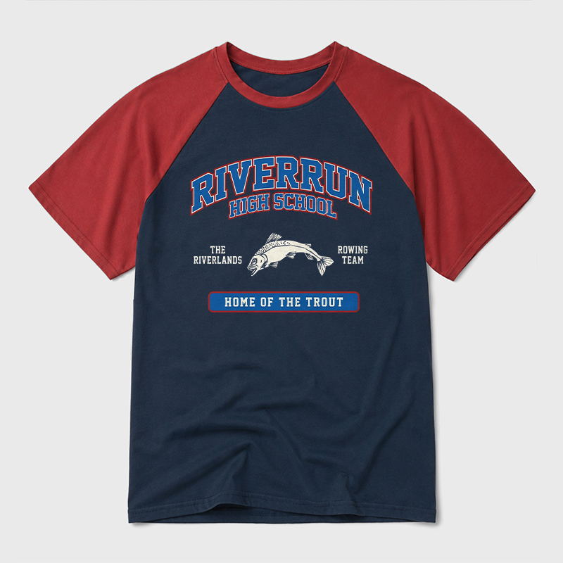 Riverrun High School Geek Retro Raglan T-Shirt