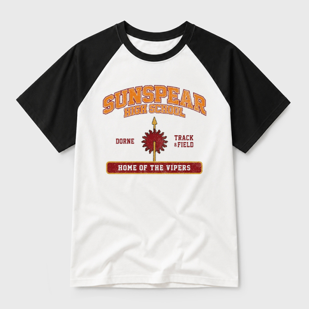 Sunspear High School Geek Retro Raglan T-Shirt
