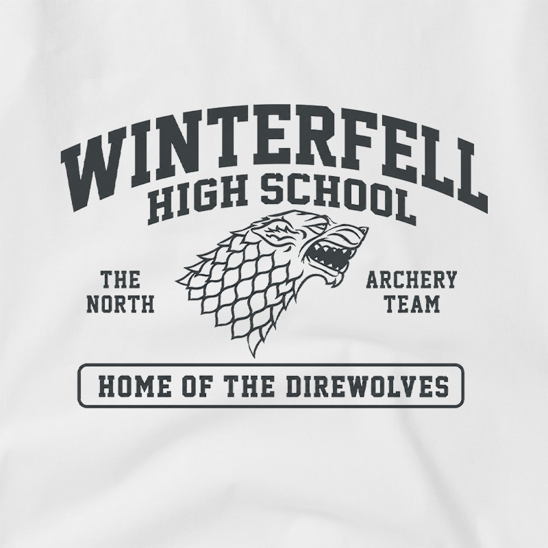 Winterfell High School Geek Retro Raglan T-Shirt