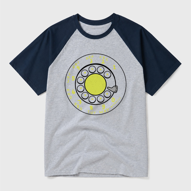 Rotary Dial Geek Retro Raglan T-Shirt