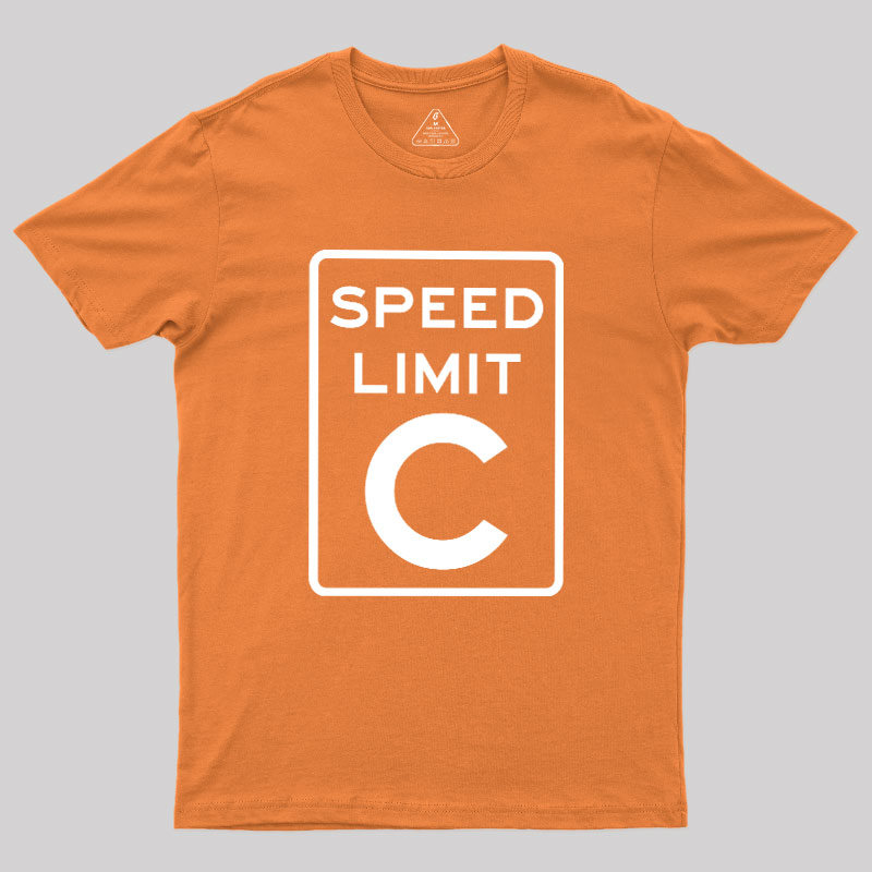 Speed Limit C Geek T-Shirt