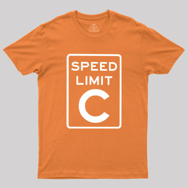 Speed Limit C Geek T-Shirt