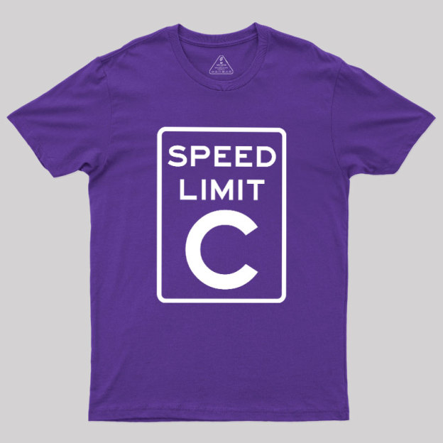 Speed Limit C Geek T-Shirt