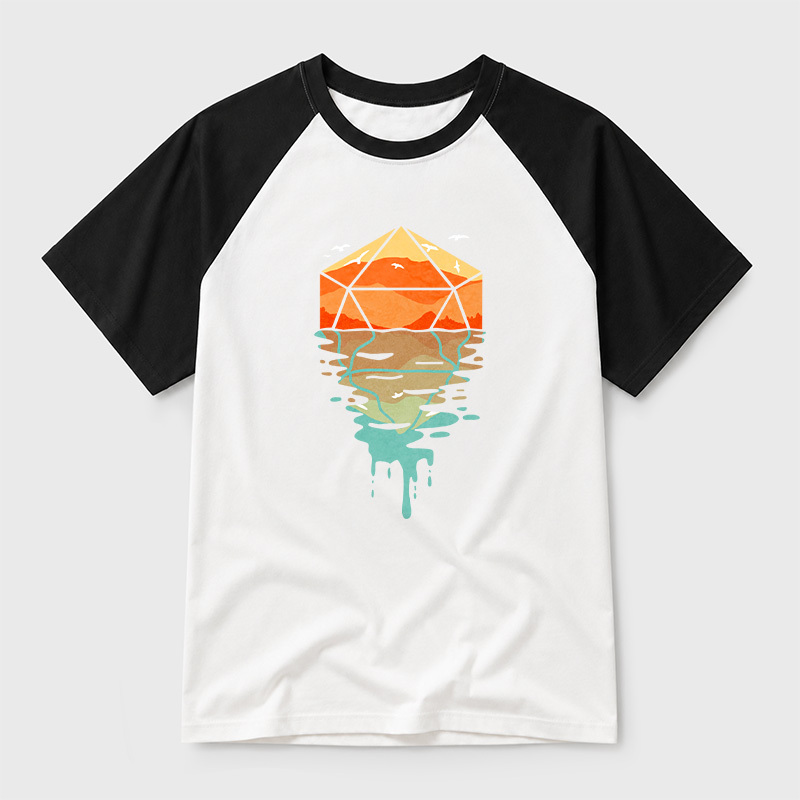 DnD Dungeons & Dragons Geek Retro Raglan T-Shirt
