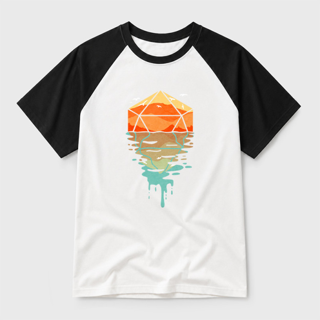 DnD Dungeons & Dragons Geek Retro Raglan T-Shirt